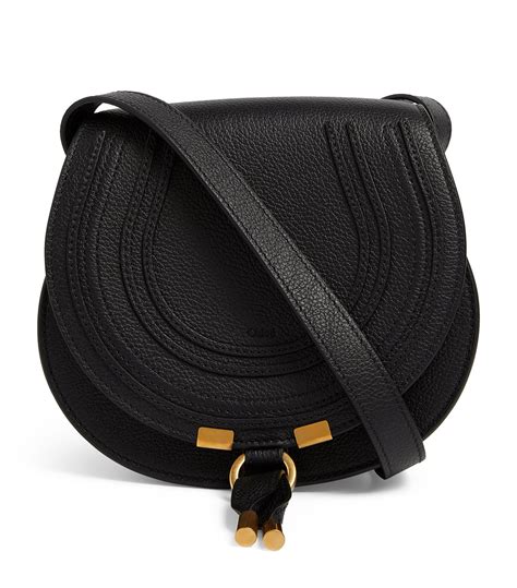 chloe marcie black crossbody|chloe marcie saddle bag small.